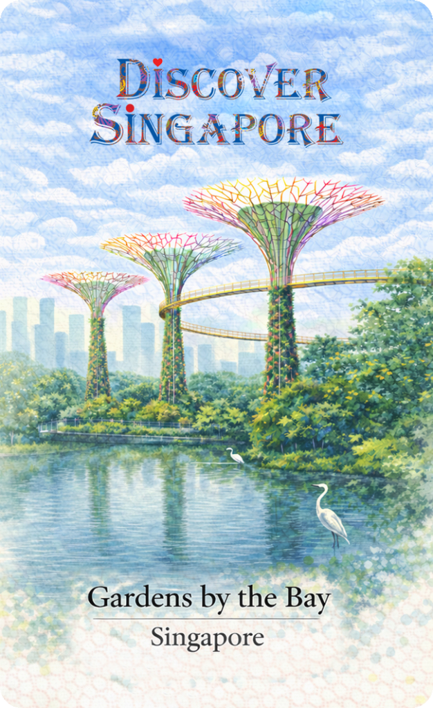 Supertree Grove — hand-illustrated watercolor fridge magnet