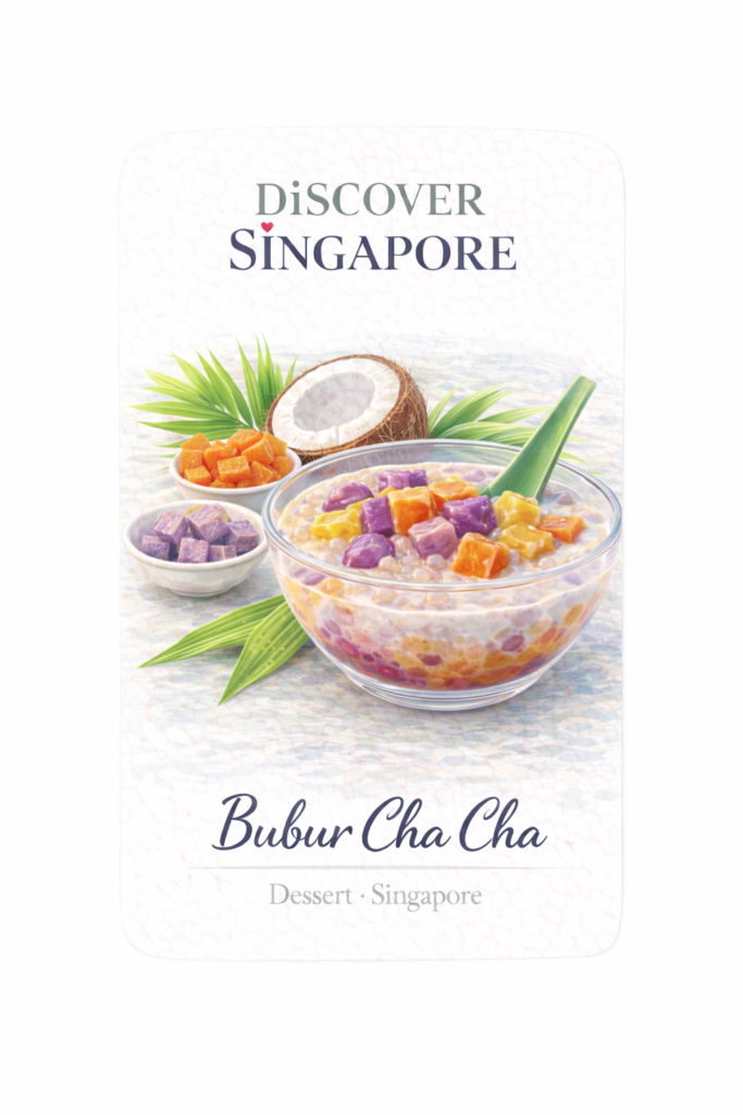 Bubur Cha Cha — hand-illustrated watercolor fridge magnet
