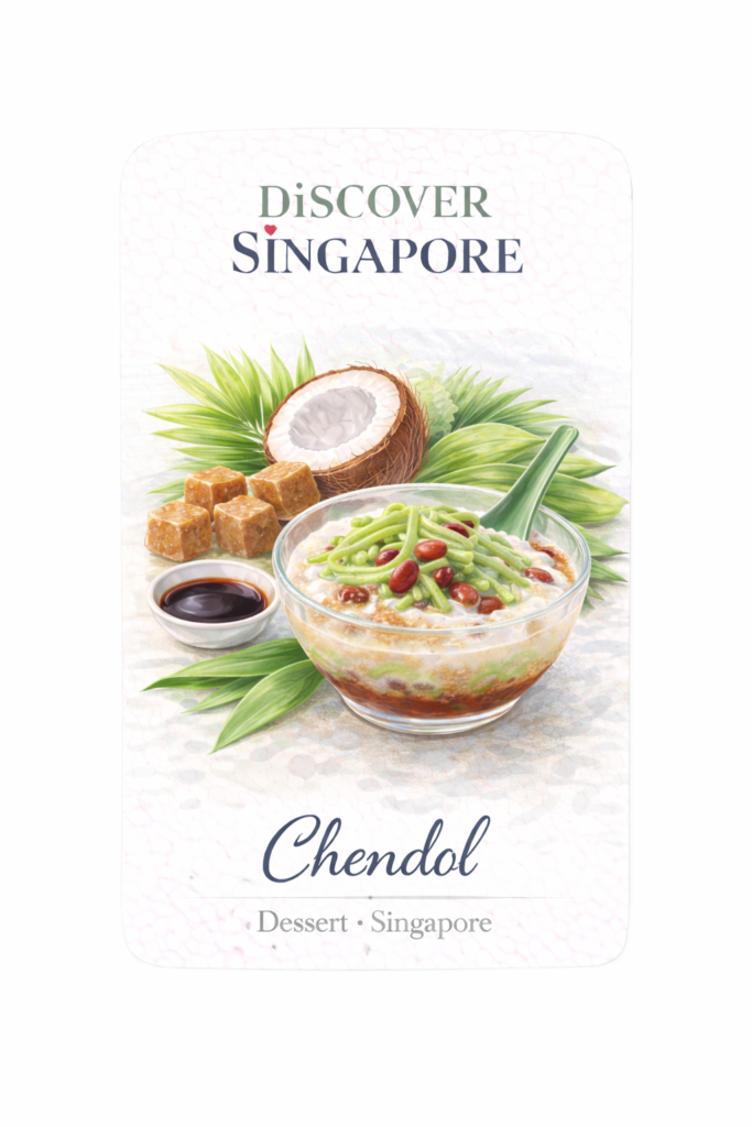 Chendol — hand-illustrated watercolor fridge magnet