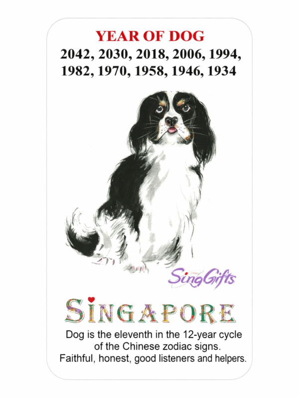 Zodiac Year of Dog 2030, 2018, 2006, 1994, 1982, 1970, 1958, 1946, 1934