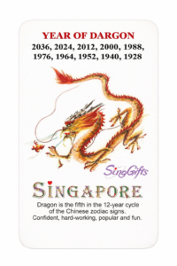 Zodiac Year of Dragon  2024, 2012, 2000, 1988, 1976, 1964, 1952, 1940, 1928 fridge magnet