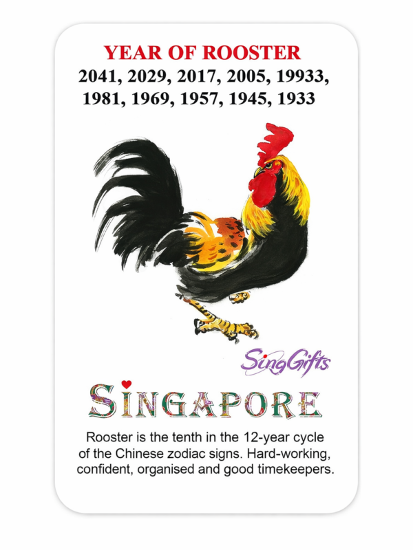 Zodiac Year of Rooster 2029, 2017, 2005, 1993, 1981, 1969, 1957, 1945, 1933