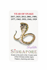 Zodiac Year of Snake  2025, 2013, 2001, 1989, 1977, 1965, 1953, 1941, 1929 fridge magnet