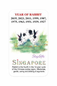 Zodiac Year of Rabbit  2023, 2011, 1999, 1987, 1975, 1963, 1951, 1939, 1927 fridge magnet
