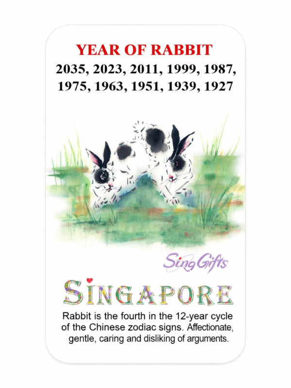 Zodiac Year of Rabbit  2023, 2011, 1999, 1987, 1975, 1963, 1951, 1939, 1927